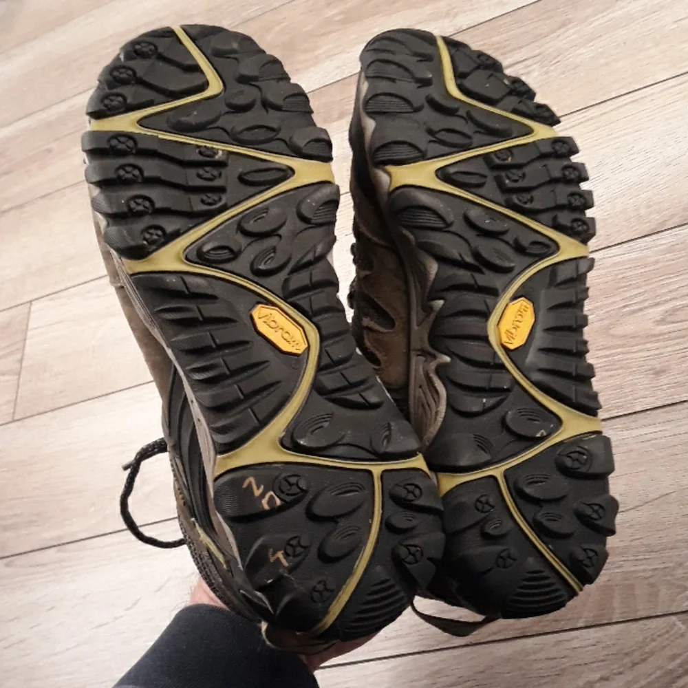 MERRELL‎ All Out Blaze J24611 Green Black 8.5 Mens Trail Hiking Mid Shoes Boots